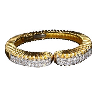 18k Yellow & White Gold Diamond Bracelet by Robert Wander/Winc For Sale