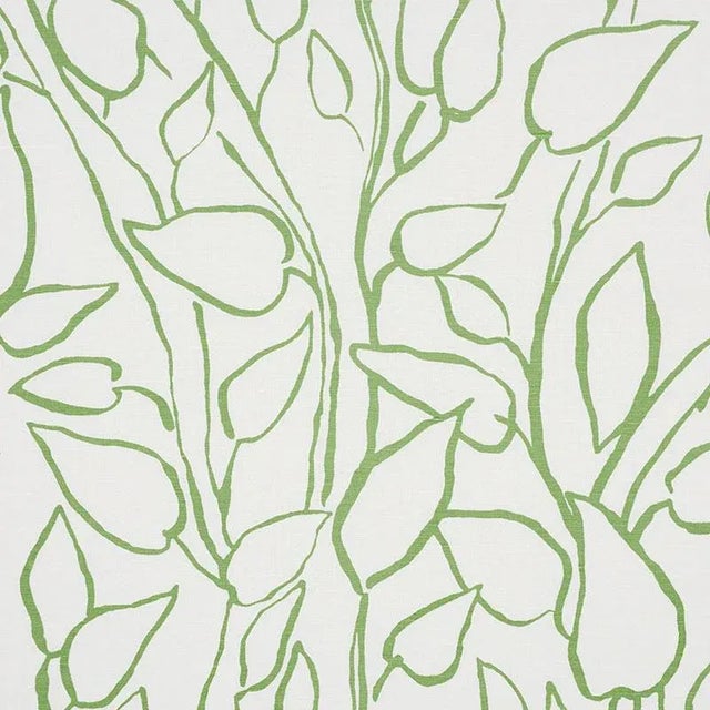 Contemporary Sample - Schumacher Solandra Vine Fabric in Leaf For Sale - Image 3 of 3