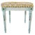 Mid 20th Century French Louis XVI Style Blue Painted Footstools With Brass Accents & Polka Dot Cut Velvet - A Pair For Sale - Image 4 of 18