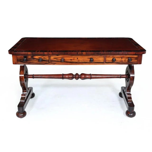 William IV Library Table or Desk in Calamander For Sale - Image 13 of 13