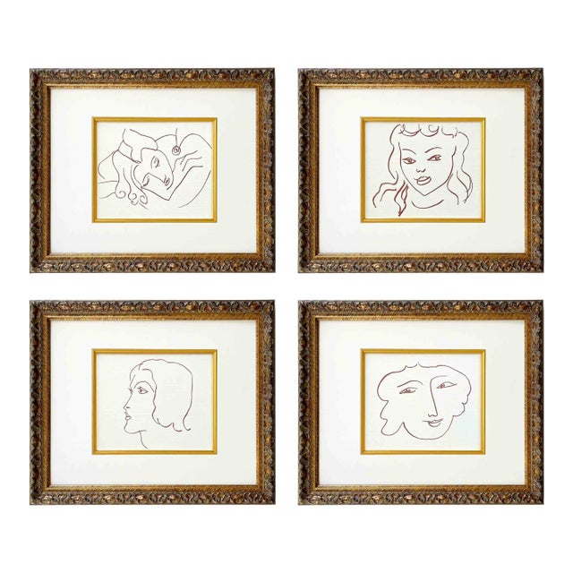 Matisse Set of Four Florilege Des Amours 1-134-178-180 Framed For Sale