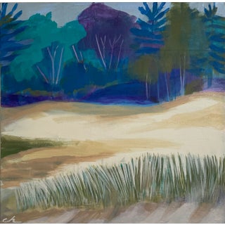 "Coastal Dunes 1" Original Abstract Landscape Painting by Cathe Hendrick For Sale