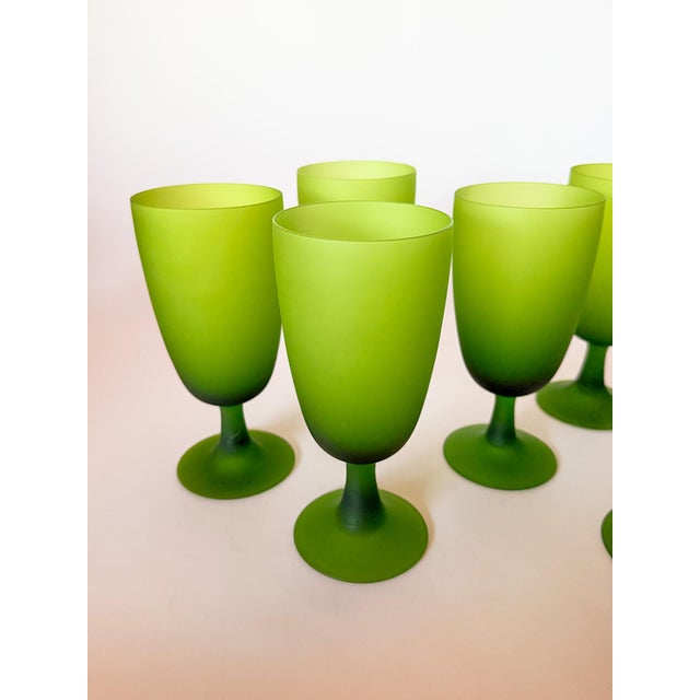 This is a fantastic and hard to find set of 6 vintage Carlo Moretti hand blown glasses from his Satinato collection. They...