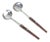 WMF Cromargan Wood & Stainless-Steel Salad Servers Mid Century Modern Dansk For Sale