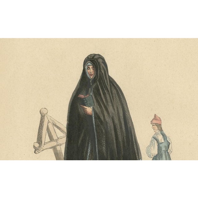 Markaert after Auguste Wahlen, Woman of Torna-Härad and Man of Järfsö, 1845, Scandinavian Lithograph For Sale - Image 5 of 10
