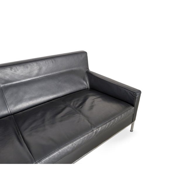 Italian Sofa in Black Leather from Zanotta For Sale - Image 9 of 13