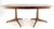 Baker Furniture Company Walnut Boat Shape Double Tripod Bases One Extension Leaf Board Dining Table For Sale - Image 4 of 6