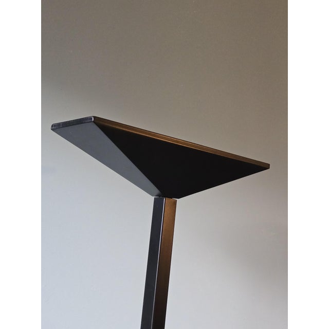Halogen floor lamp, 1980s, designed by Pierre Disderot. Simple. Robust. Stable. In perfect condition. Circular base....
