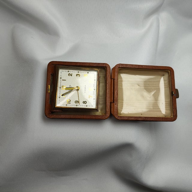 Mid 20th Century Swiss Made Folding Alarm Clocks Swiza Coquet For Sale - Image 6 of 8