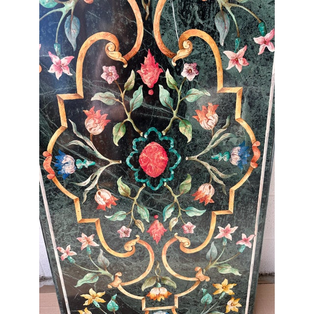 Stunning coffee table top of intricate no Pietra Dura design in fabulous colors. This is for the top only. No base...