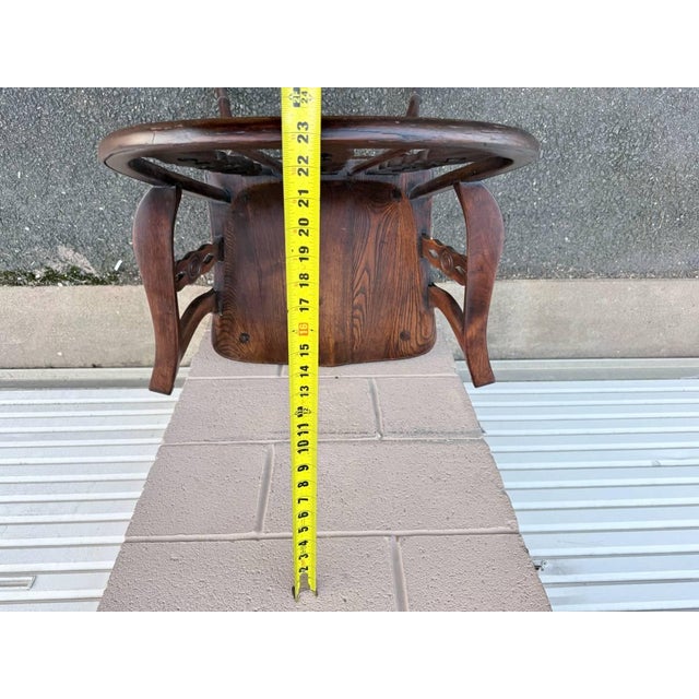 Pair of 19th Century Low Back Solid Wood Windsor Armchairs For Sale - Image 14 of 16