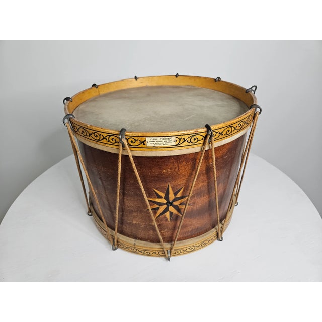 1910s Vintage Carl Fischer Drum For Sale - Image 5 of 11