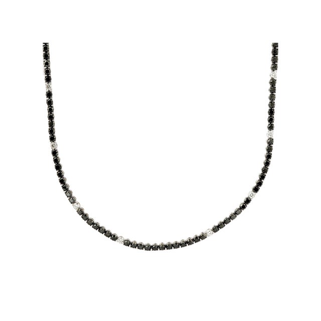 Black Natural diamond 27.64ct necklace in 18k god For Sale - Image 8 of 18