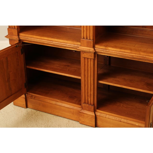 Wood Ethan Allen Legacy Collection Open Bookcase Cabinet For Sale - Image 7 of 15