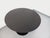 Vintage 1970s round dining table, Space Age or American diner style, with a round top and central pedestal base in black...