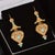 Gorgeous Natural Diamond Turquoise 18k Solid Gold Byzantine Beaded Greek Dangle Earrings, A Pair For Sale - Image 9 of 11