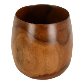 Hawaiian Hand Turned Wood Milo Bowl Vessel by Joseph Mathieu Hawaii For Sale
