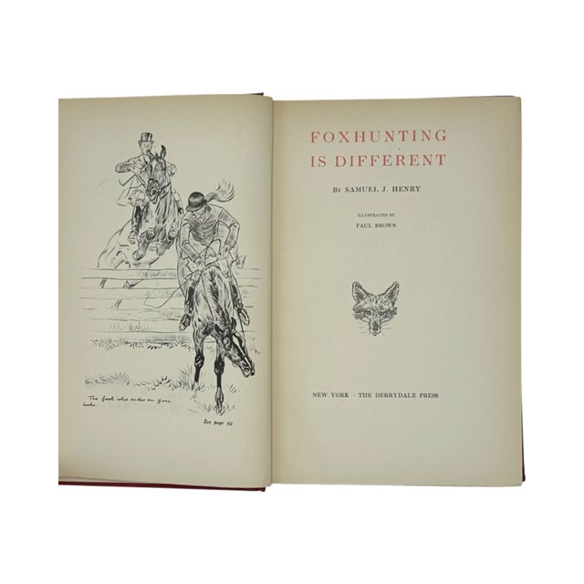 Signed Foxhunting Is Different by Samuel J Henry 1938 Book For Sale - Image 4 of 12