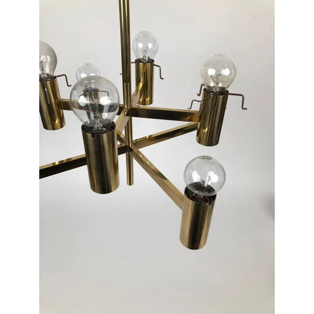 Brass and Lead Glass Pendant Lamp from J. T. Kalmar, Austria, 1965 For Sale - Image 10 of 12