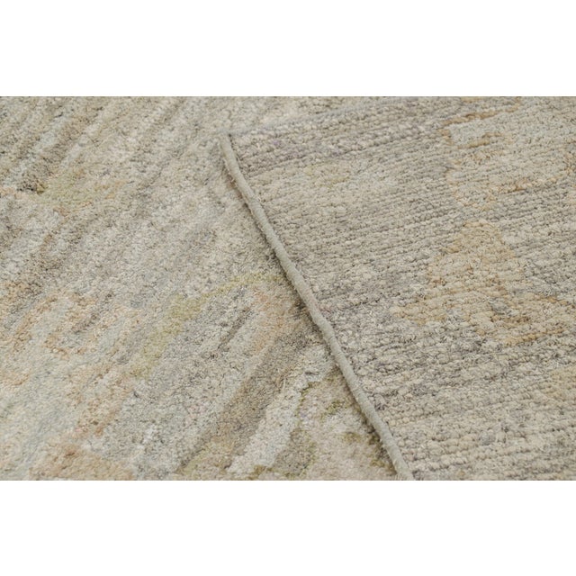 Textile Rug & Kilim’s Oushak Style Rug in White, Beige and Gray With Floral Patterns For Sale - Image 7 of 7