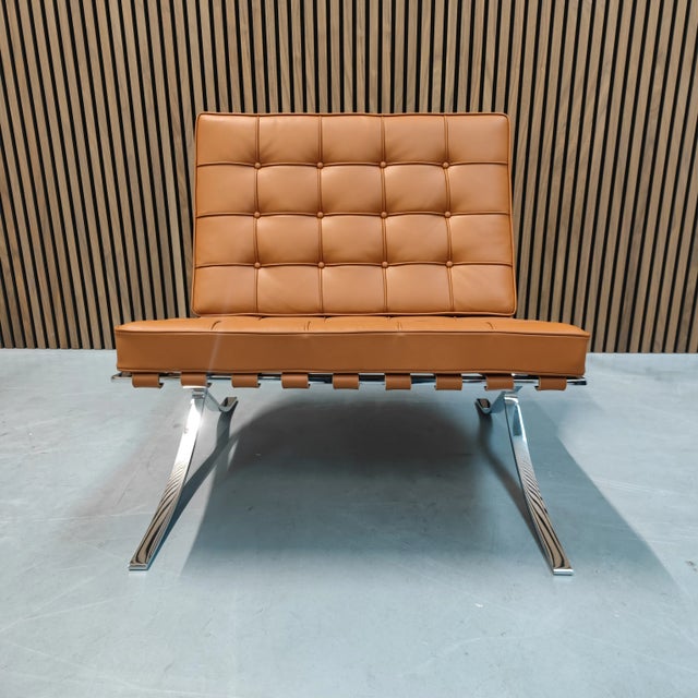 Barcelona Chair by Ludwig Mies Van Der Rohe for Knoll Inc. / Knoll International, 2010s, in Flawless conditions. Designed...