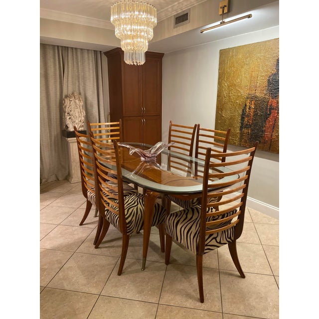 Important Italian Mid-Century Dining Table With 6 Chairs Style of Paolo Buffa For Sale - Image 17 of 17