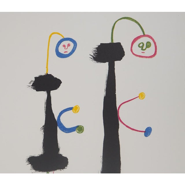 Joan Miro, Surrealist Loving Couple, Lithograph For Sale - Image 4 of 6