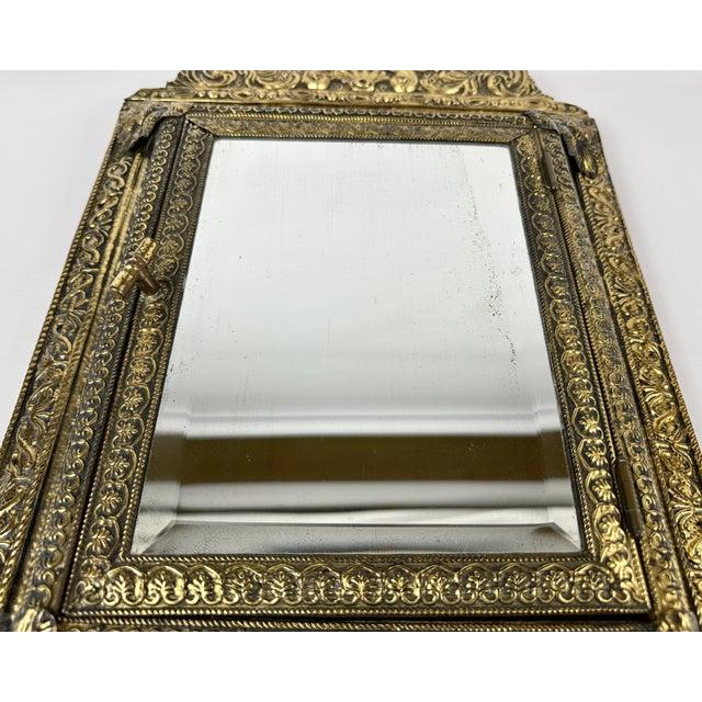 Vintage Mirror with Hooks, 1930s For Sale - Image 4 of 11