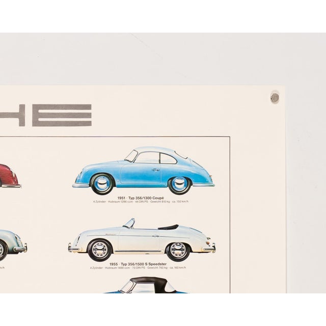 Porsche Sports Cars Poster by Ken Rush, 1980 For Sale - Image 8 of 9
