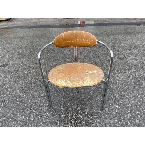 Gold Mid-Century Bauhaus Chrome Chair, 1970s For Sale - Image 8 of 11