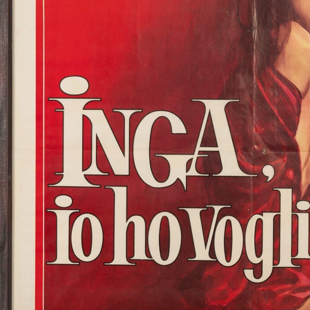 1970s Vintage Italian Film Poster for Inga, 1971 For Sale - Image 5 of 18