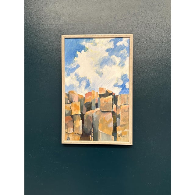 Eva S, Landscape, 1950s, Oil Painting on Canvas, Framed For Sale - Image 14 of 18