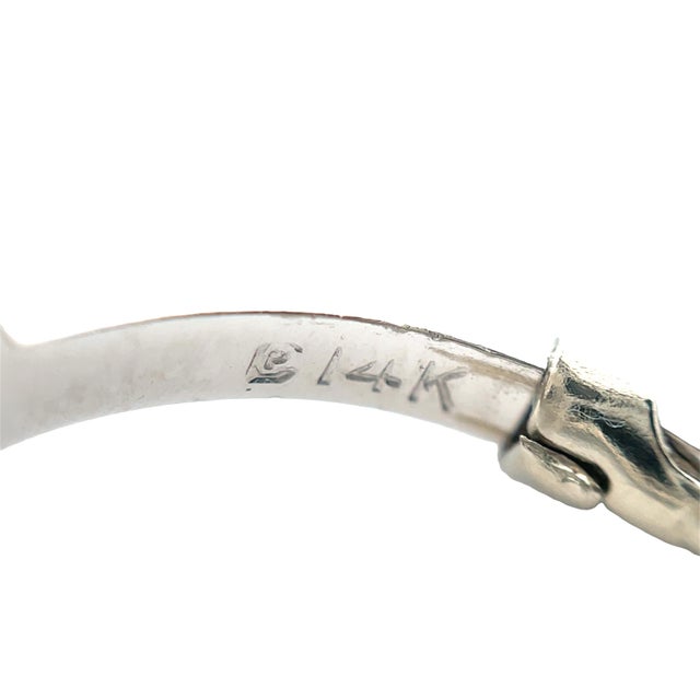 Estate 14k Gold 1.5 Carat Weight Diamond Flower Design Ring, Size 5.75 For Sale - Image 10 of 10