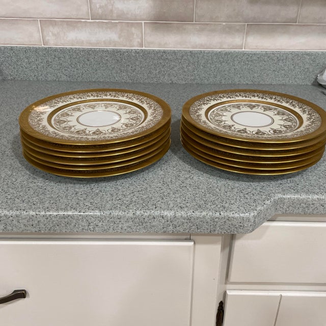 1920s Beautiful Set of Antique Service Plates For Sale - Image 5 of 5