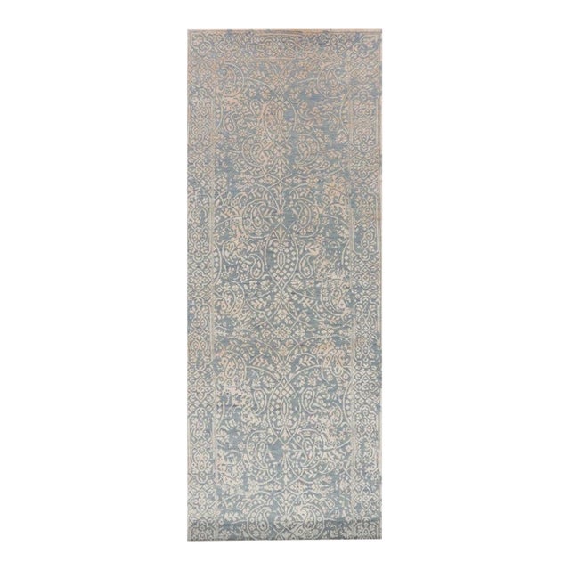 1990s Handwoven Transitional Runner Rug 3x8 For Sale