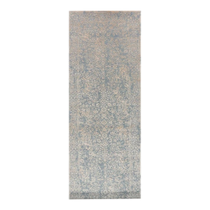 1990s Handwoven Transitional Runner Rug 3x8