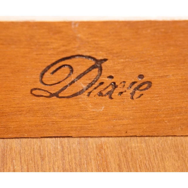 Dixie Furniture Campaigner Collection Walnut 46" Student Writing Desk W. Bookcase Hutch Top 767-532 / 767-543 For Sale - Image 9 of 15