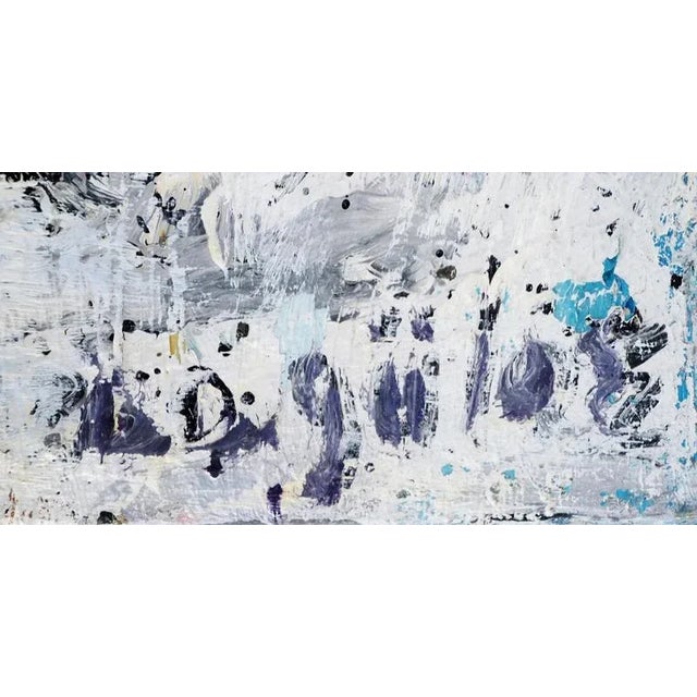 Dyap GULER (1960-2014) Expressive head in blue, black and white Mixed technique, collage and oil painting Signed by the...