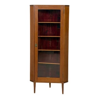 Vintage Corner Cabinet in Teak, 1960s For Sale