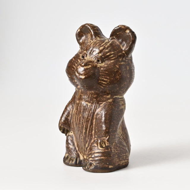 Mid-Century Modern Danish Stoneware Bear Figurine from Rath, 1980s For Sale - Image 3 of 9