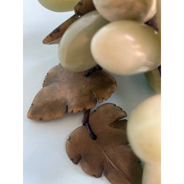 1950s Italian Variegated Light Moss Green Bunch of Marble Grapes For Sale - Image 5 of 11