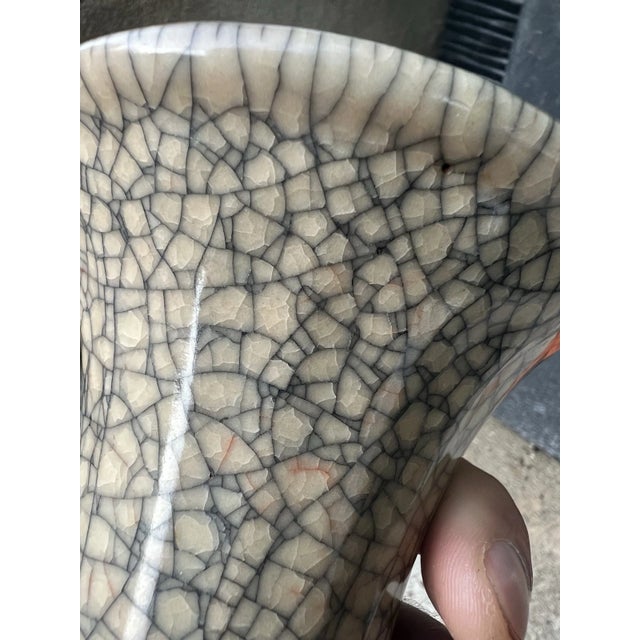 Dark Gray Rare Antique Chinese Ge Ware Crackle Glaze Vase - C. T. Loo Collection Export 1921 For Sale - Image 8 of 14