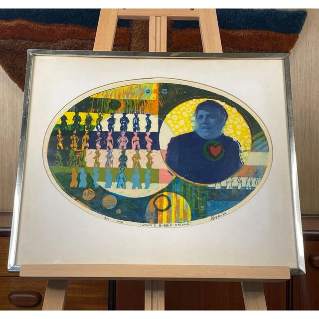 1969 Original Psychedelic Screenprint Ralph’s Bubble Machine Signed Logan For Sale - Image 10 of 12
