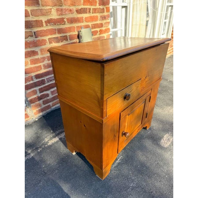 19th Century Antique Early American Rustic Style Dry Sink Blanket Chest For Sale - Image 5 of 16