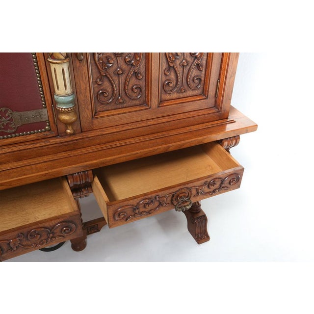 20th Century Baroque Carved Sideboard, Spain, 1950 For Sale - Image 10 of 17