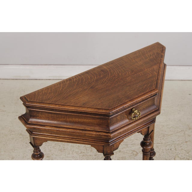 Antique English Oak Jacobean Planter Table For Sale - Image 4 of 15