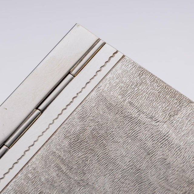 Metal Vintage English Silver Book Shaped Cigar Box, 2015 For Sale - Image 7 of 18