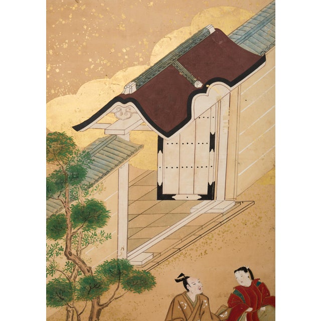 Pair Japanese Edo Six Panel Screens Legend of Minamoto For Sale - Image 13 of 18