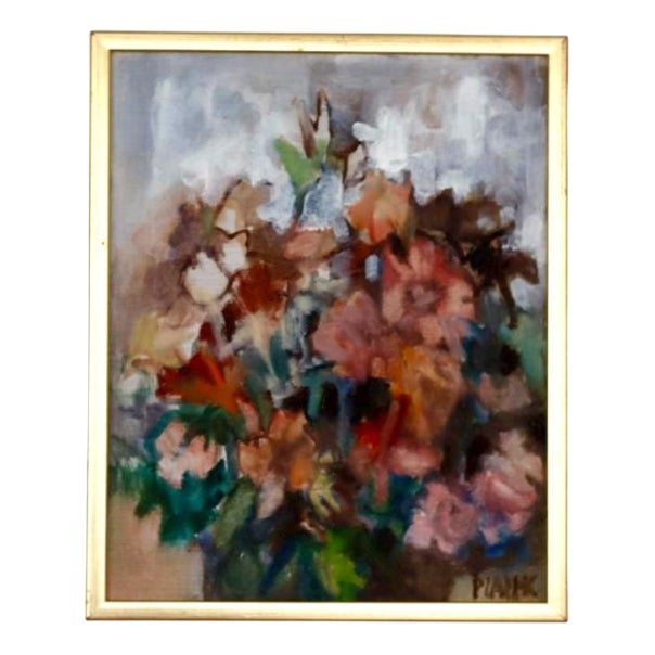 Pia H. Campbell, Bloom, 1950s, Oil on Canvas, Framed For Sale