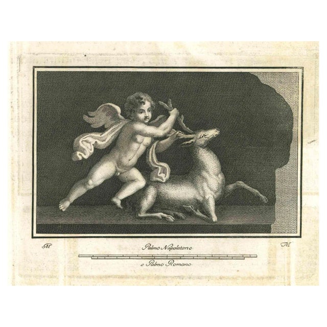 Old Master, Ancient Roman Fresco, Original Etching, 18th Century For Sale